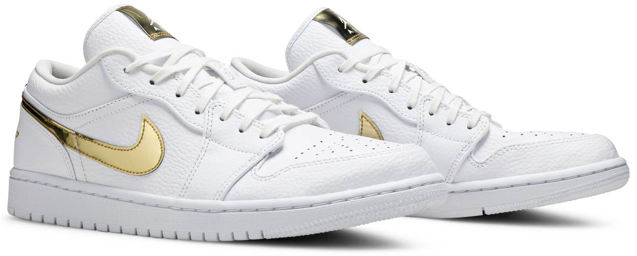 Air Jordan 1 Retro Low 'White Metallic Gold'