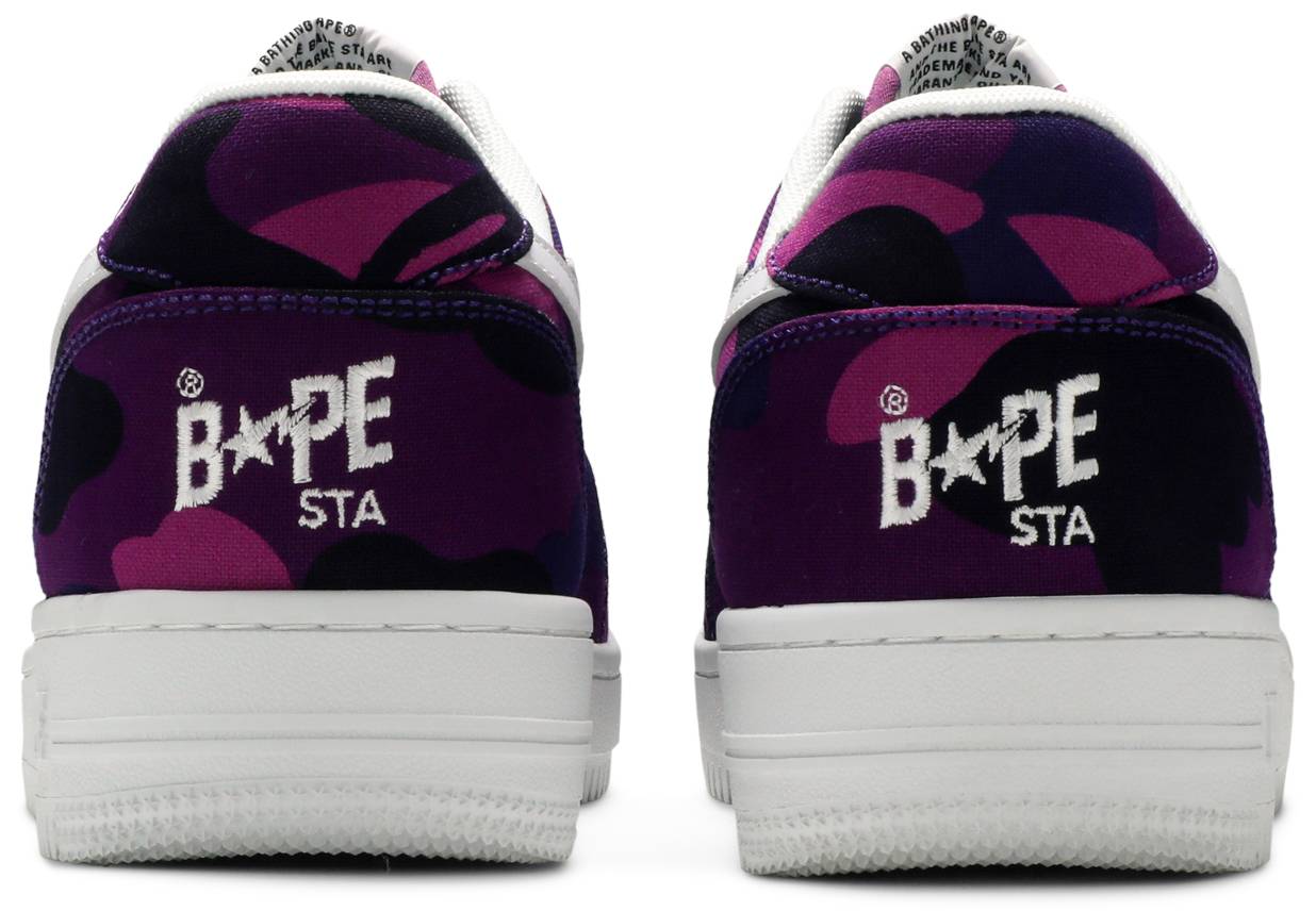 Bapesta Canvas Low 'Purple Camo'