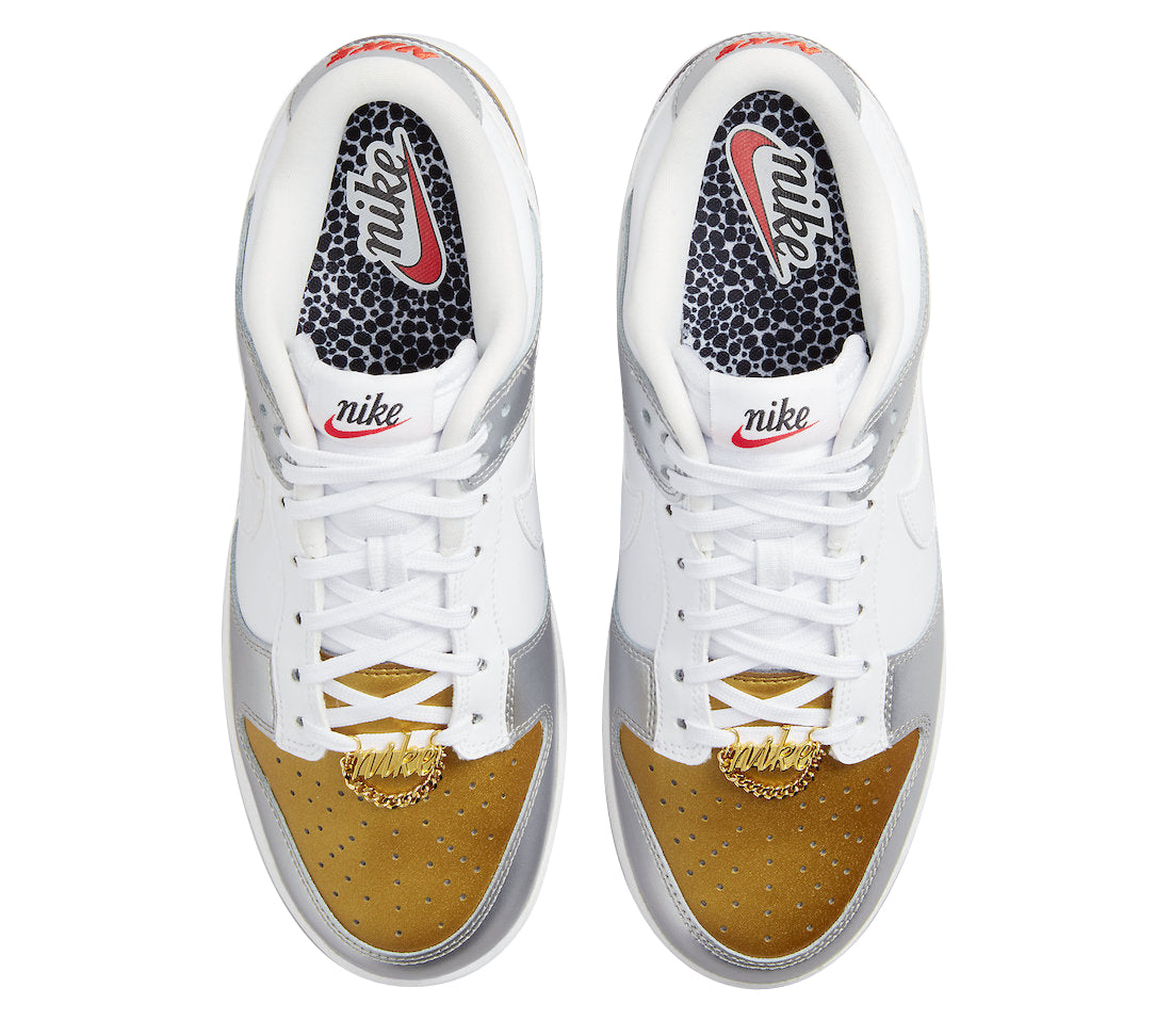 Wmns Dunk Low SE 'Silver Gold Metallic'