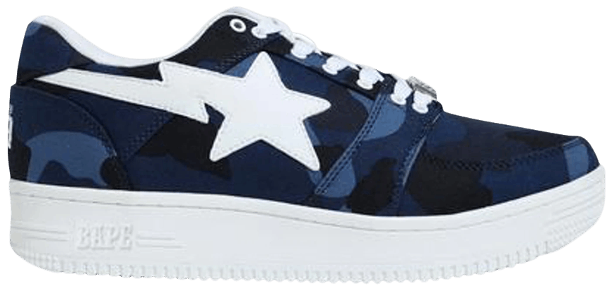 Bapesta Canvas Low 'Navy Camo'