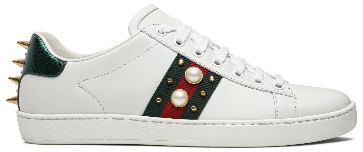 Gucci Wmns Ace Studded 'White'