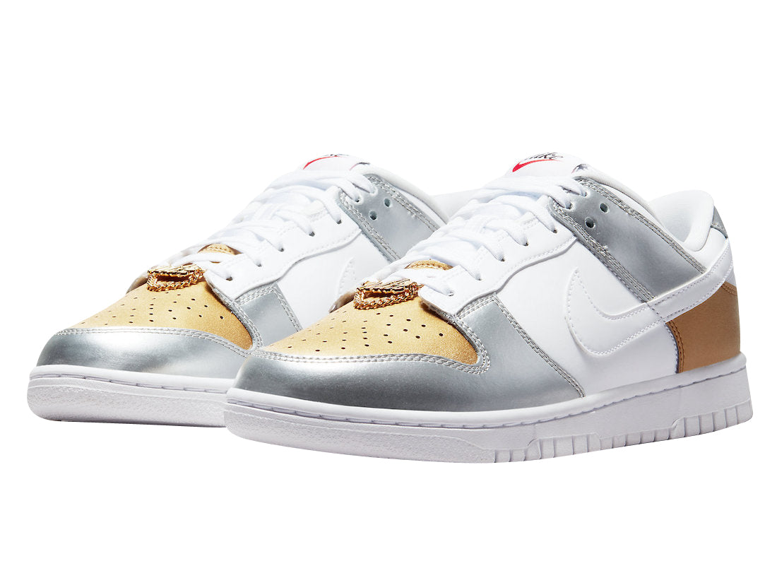 Wmns Dunk Low SE 'Silver Gold Metallic'