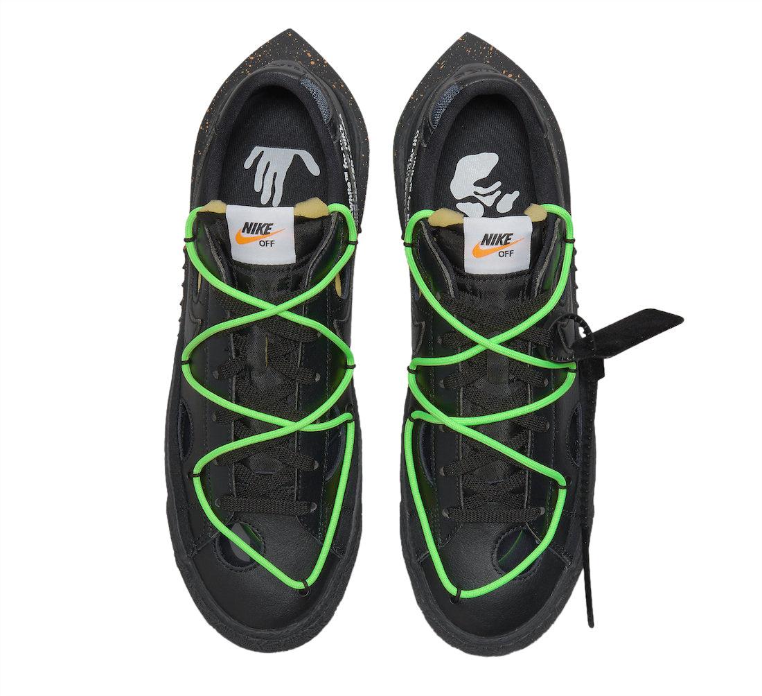 Off-White X Nike Blazer Low ‘Black Electro Green‘