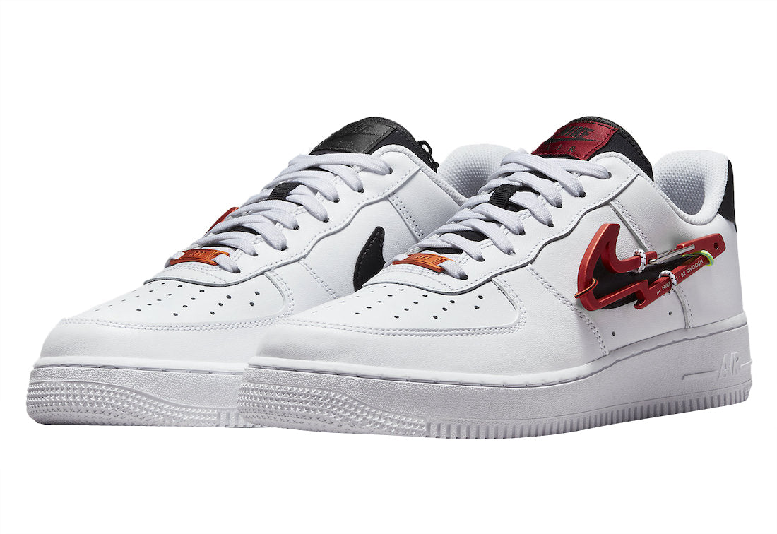 Air Force 1 Low Carabiner Swoosh “White Habanero Red”