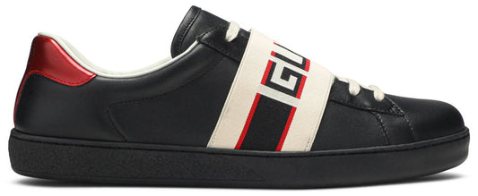 Gucci Ace Stripe Leather 'Black'