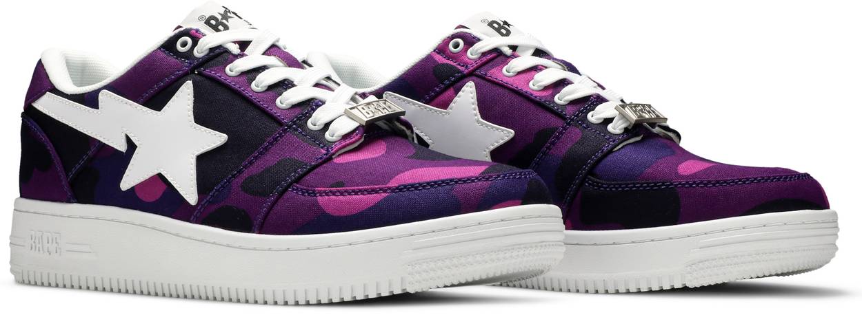 Bapesta Canvas Low 'Purple Camo'