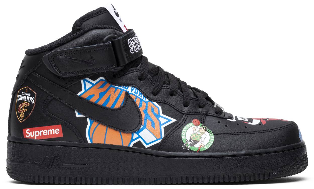 Supreme x NBA x Air Force 1 Mid 07 'Black'