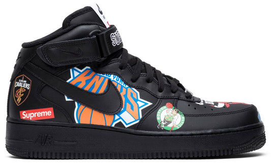 Supreme x NBA x Air Force 1 Mid 07 'Black'