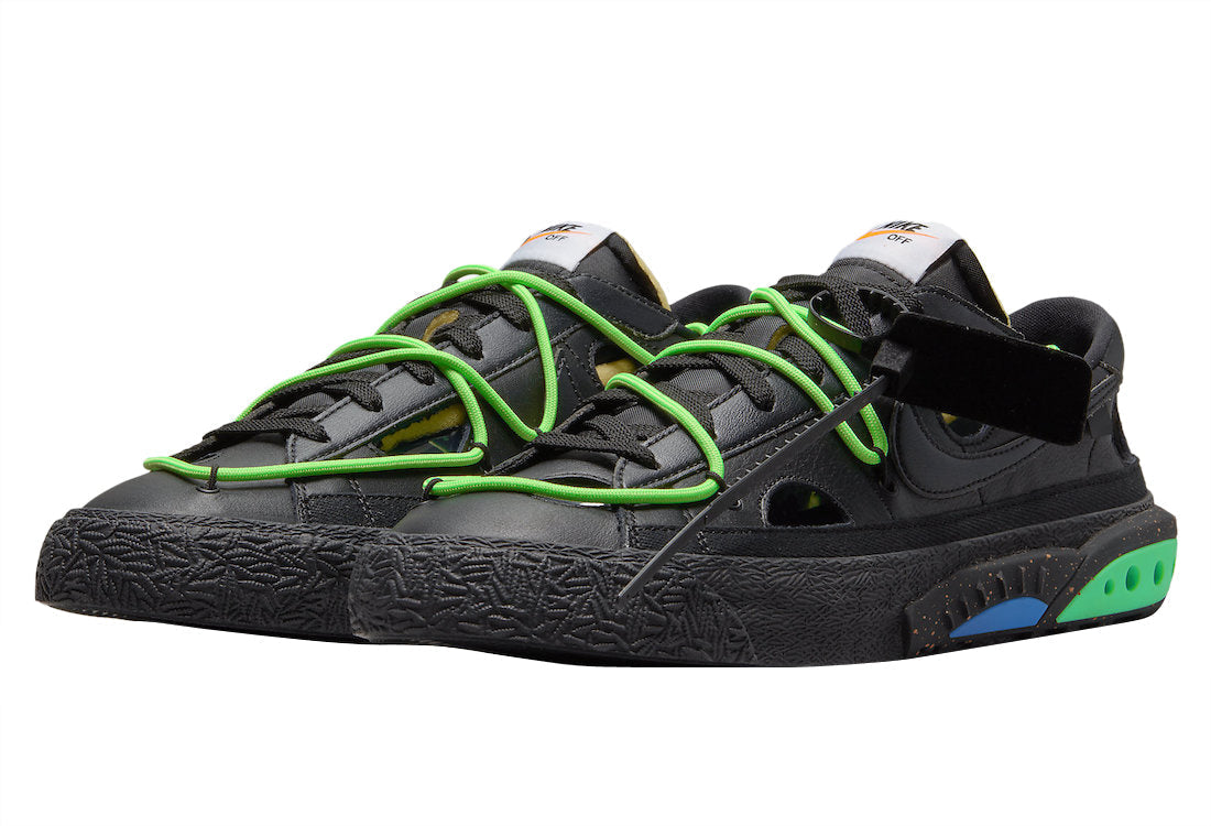 Off-White X Nike Blazer Low ‘Black Electro Green‘