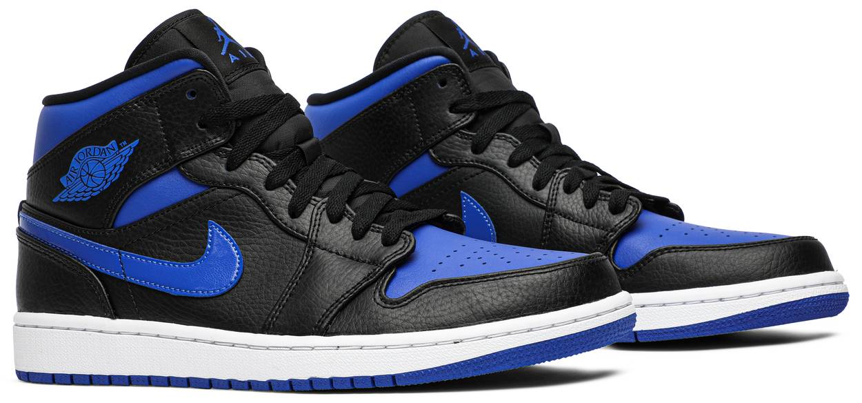 Air Jordan 1 Mid 'Black Hyper Royal'