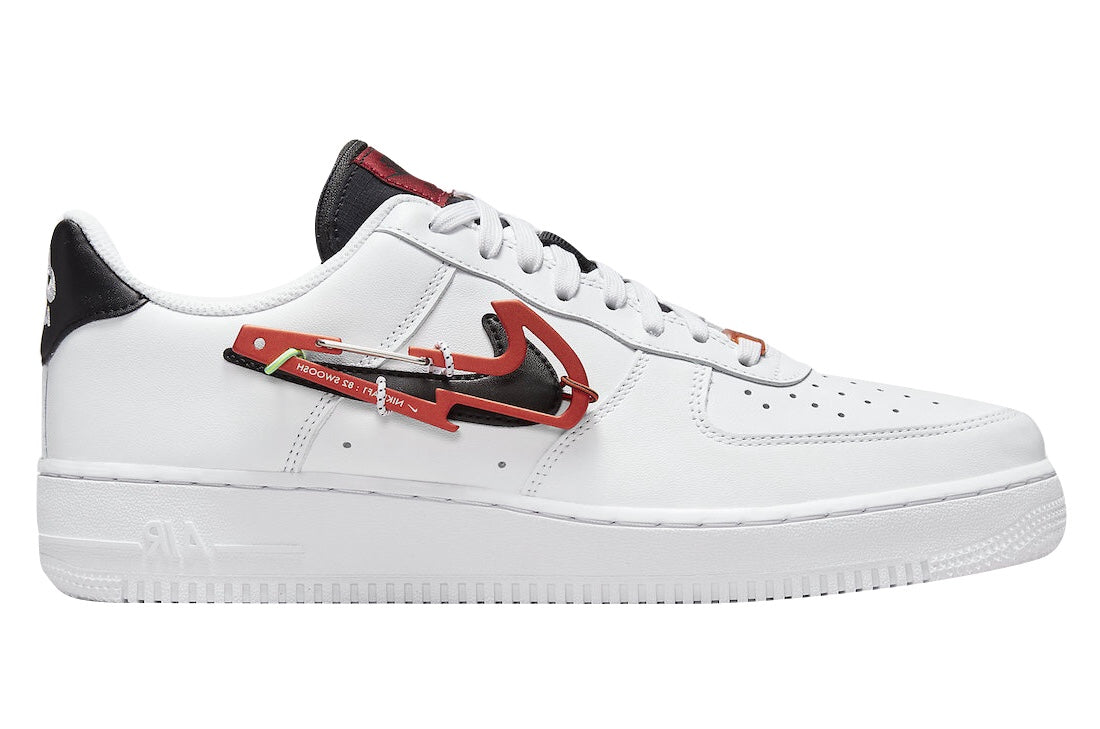 Air Force 1 Low Carabiner Swoosh “White Habanero Red”