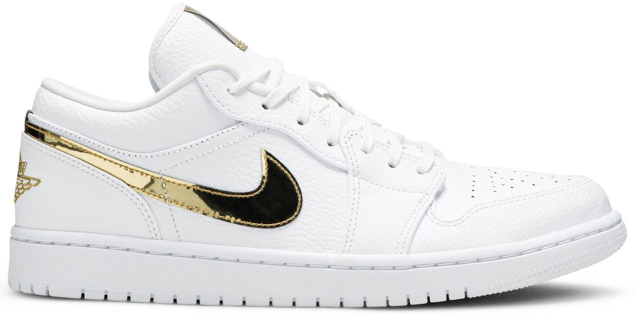 Air Jordan 1 Retro Low 'White Metallic Gold'