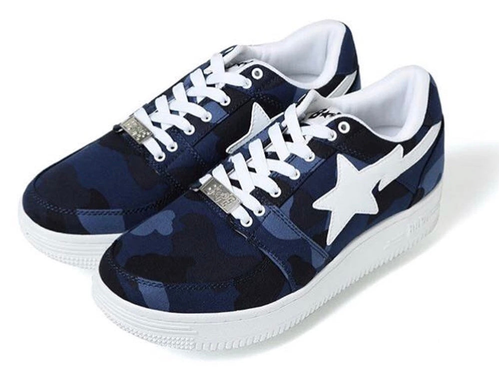 Bapesta Canvas Low 'Navy Camo'