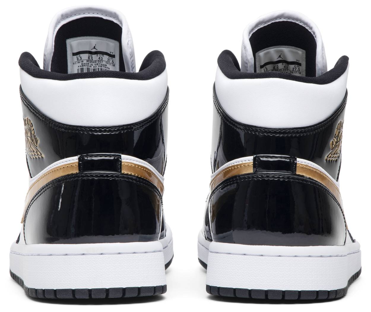Air Jordan 1 Mid Patent 'Black Gold'
