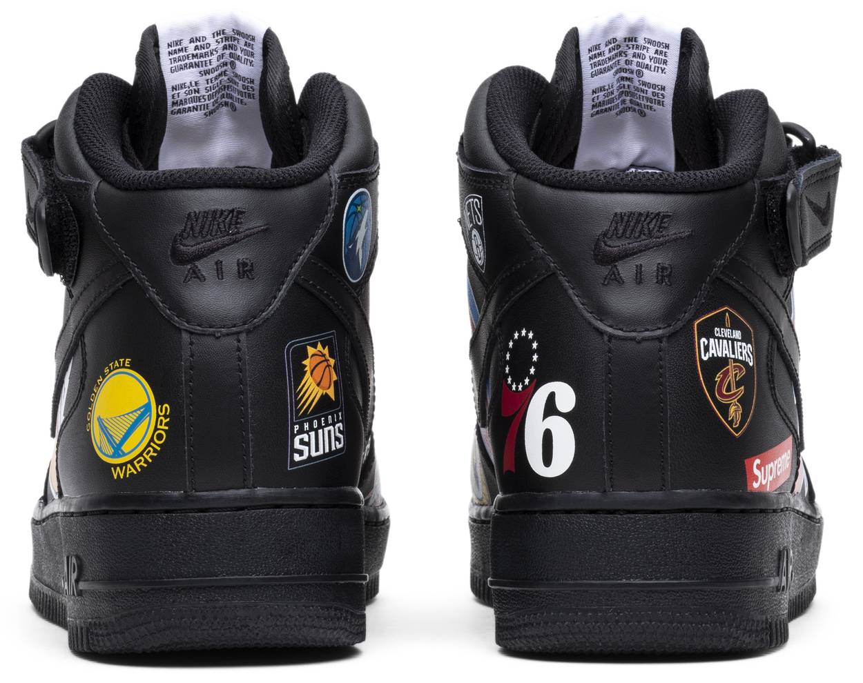 Supreme x NBA x Air Force 1 Mid 07 'Black'