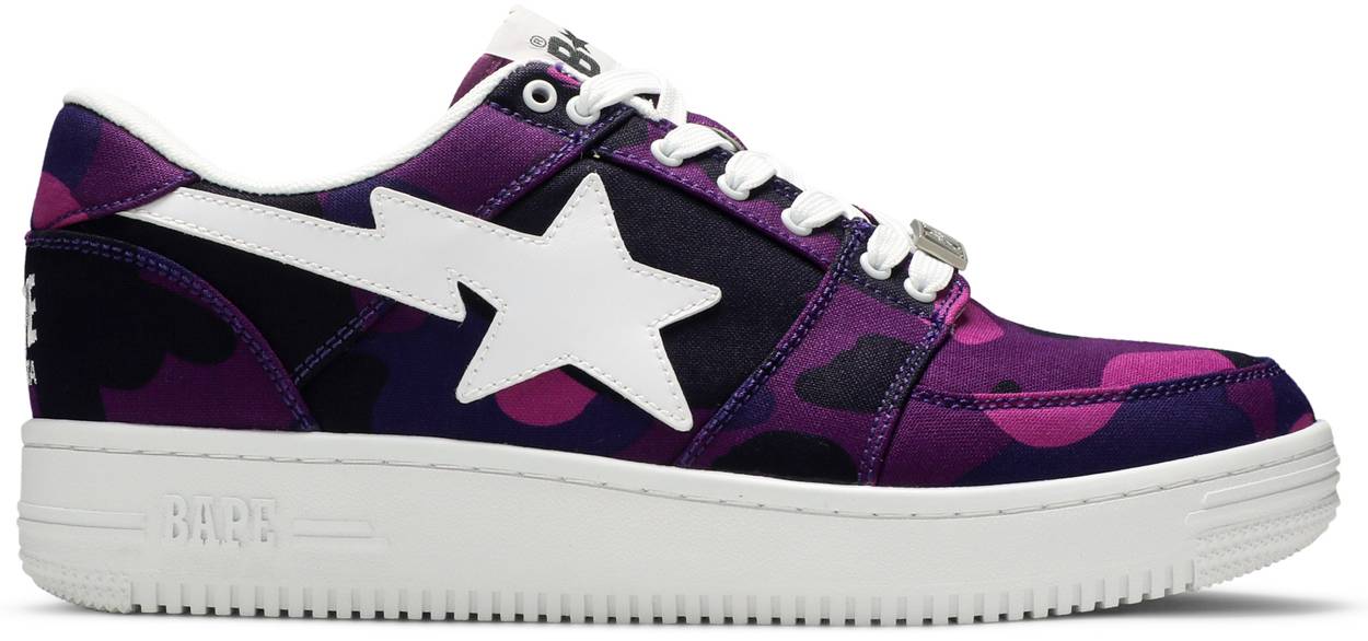 Bapesta Canvas Low 'Purple Camo'
