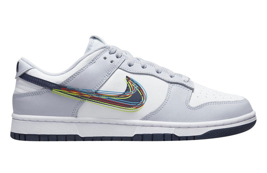 Dunk Low 3D Swoosh ‘White Grey‘