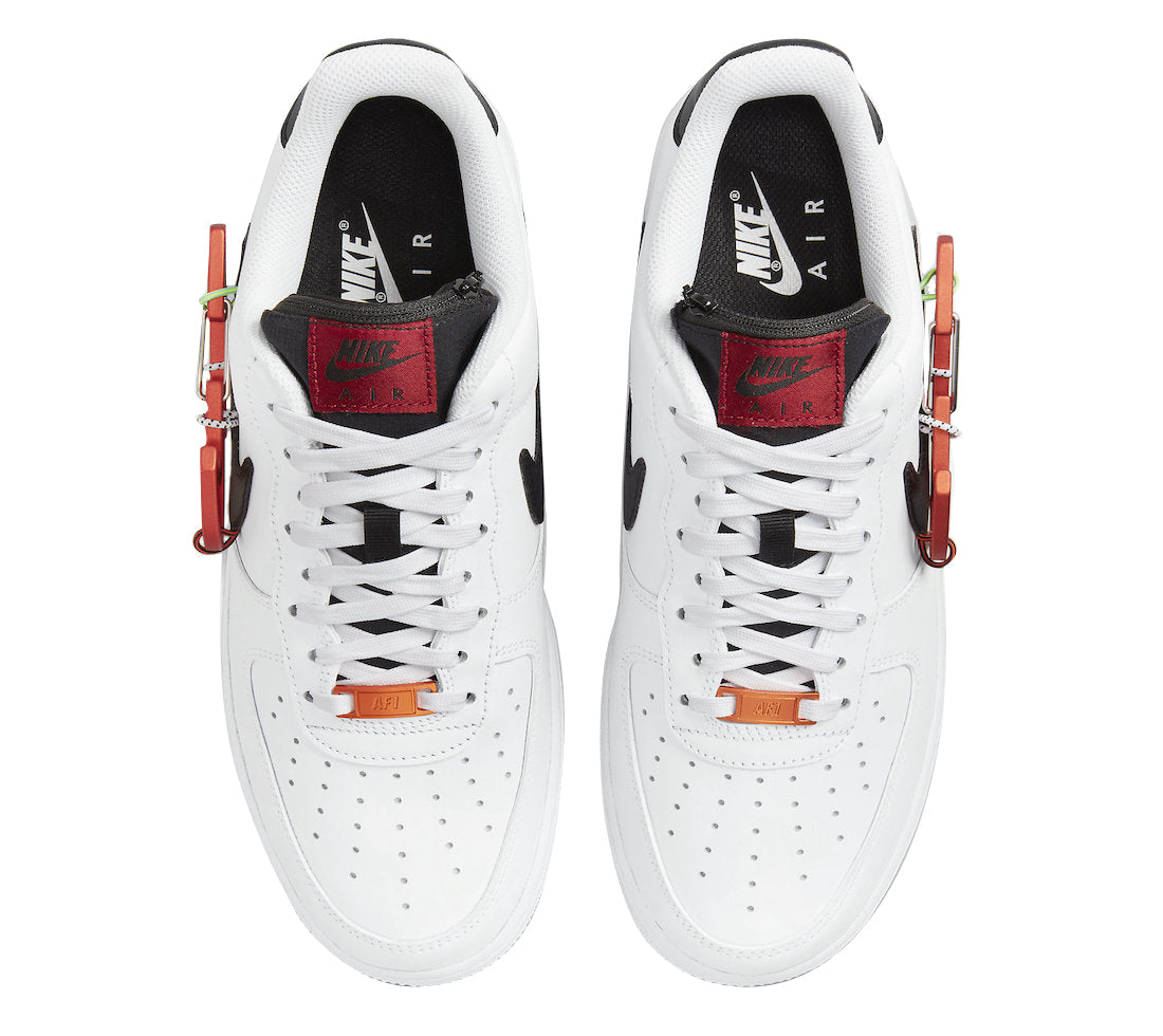 Air Force 1 Low Carabiner Swoosh “White Habanero Red”