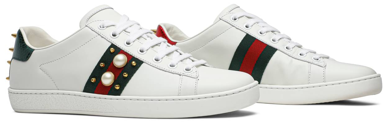 Gucci Wmns Ace Studded 'White'