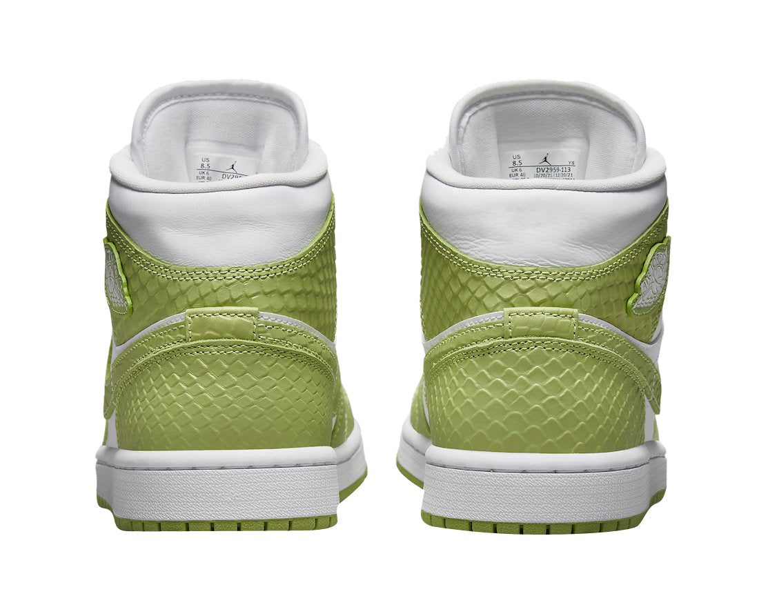 Wmns Air Jordan 1 Mid ‘Green Python‘