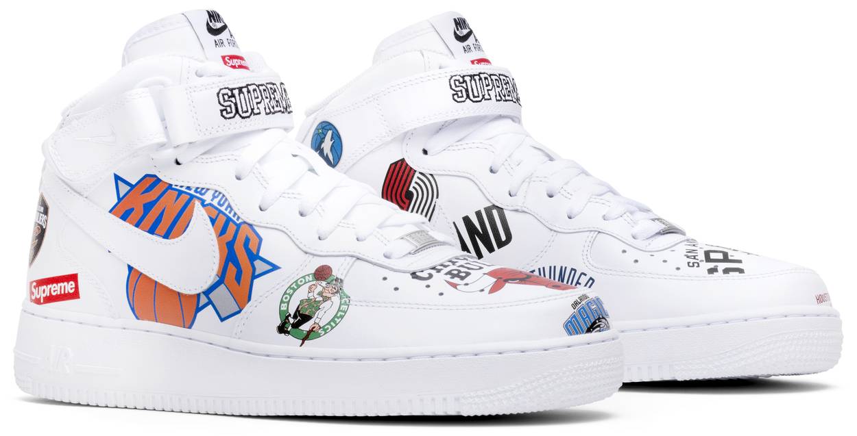 Supreme x NBA x Air Force 1 Mid 07 'White'