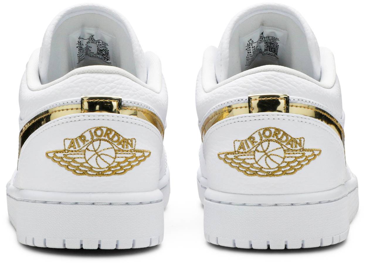 Air Jordan 1 Retro Low 'White Metallic Gold'