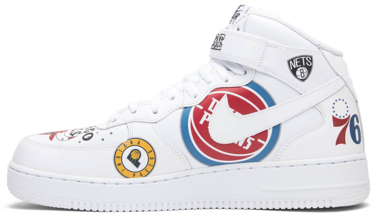 Supreme x NBA x Air Force 1 Mid 07 'White'