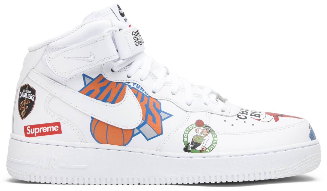 Supreme x NBA x Air Force 1 Mid 07 'White'