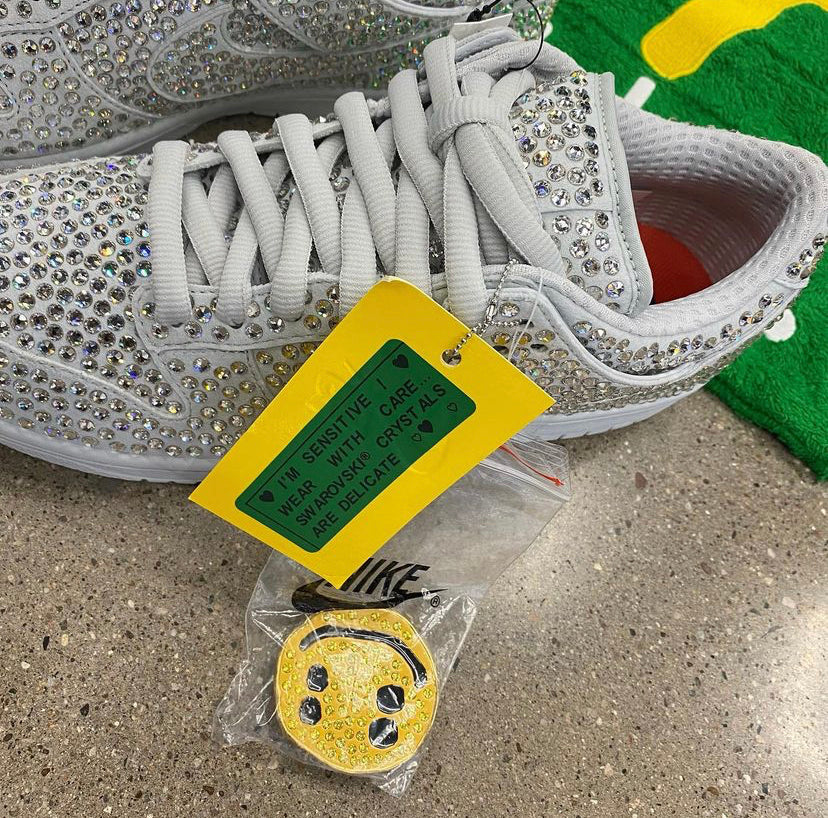 Cactus Plant Flea Market x Swarovski x Dunk Low 'Pure Platinum'