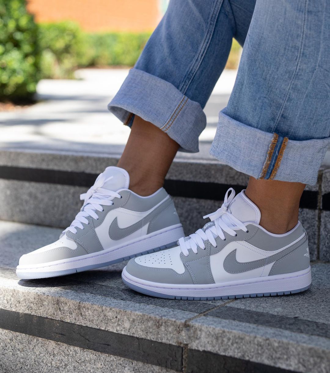 Wmns Air Jordan 1 Low 'White Wolf Grey'