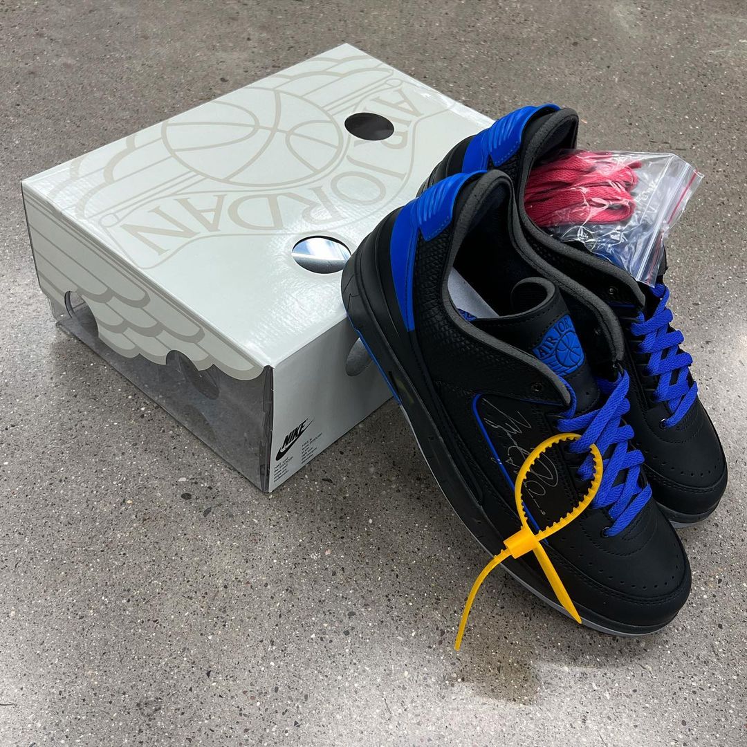 Off-White x Air Jordan 2 Retro Low SP 'Black Varsity Royal'