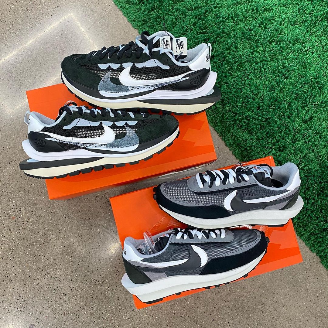 Sacai x VaporWaffle 'Black White'