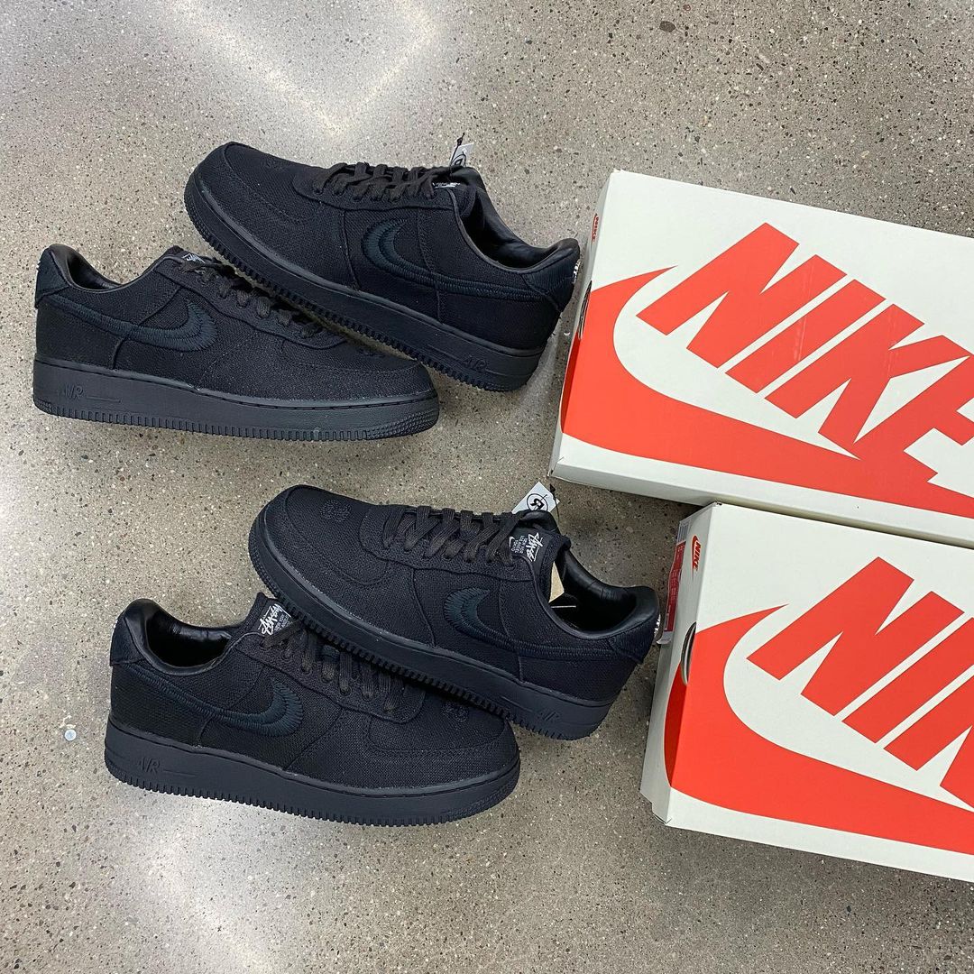Stussy x Air Force 1 Low 'Triple Black'