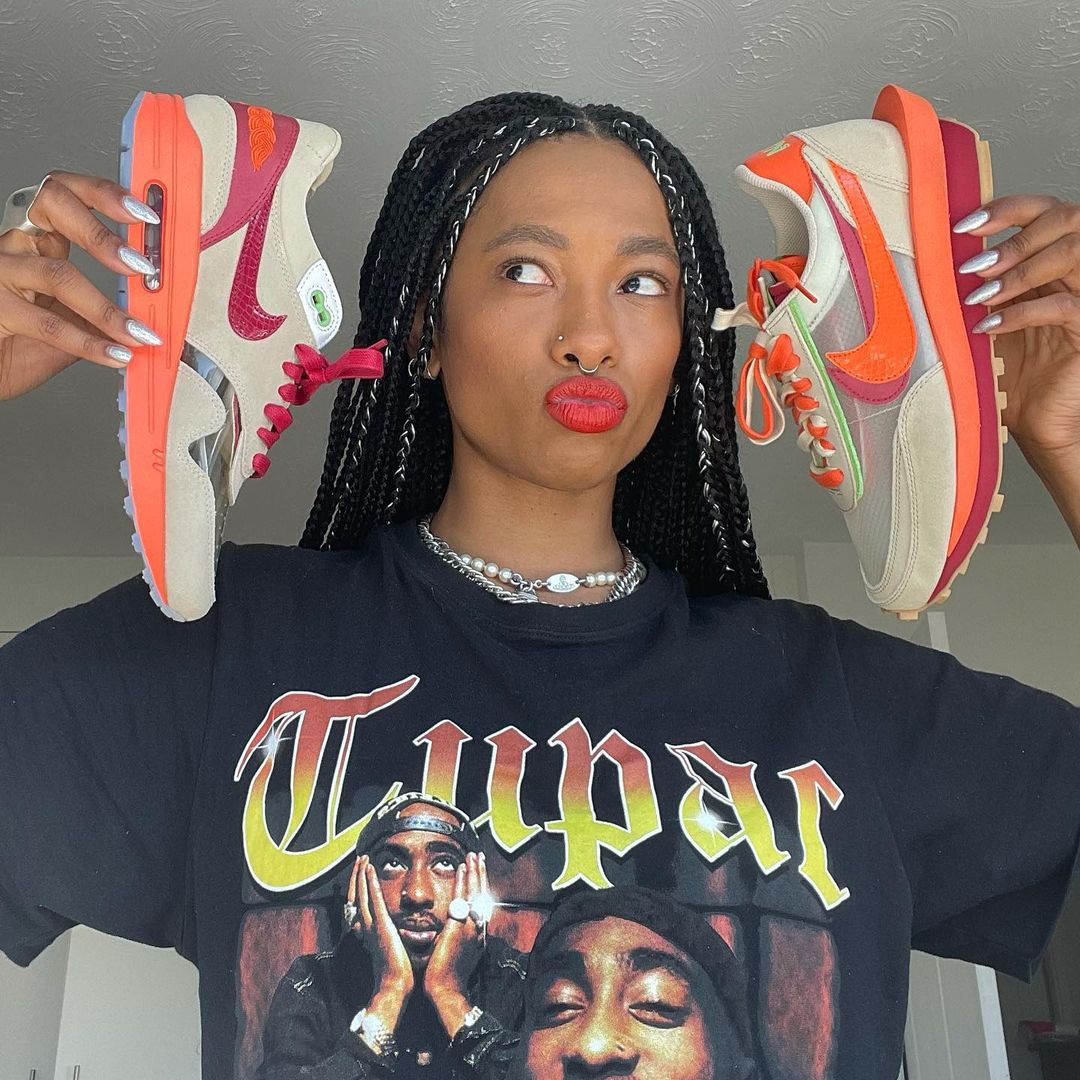 sacai x Clot x LDWaffle 'Net Orange Blaze'