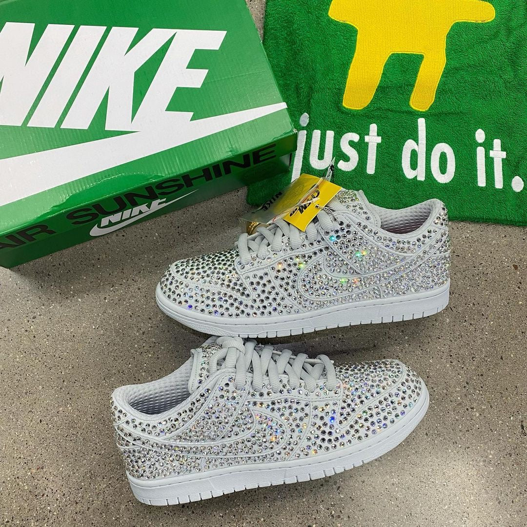 Cactus Plant Flea Market x Swarovski x Dunk Low 'Pure Platinum'