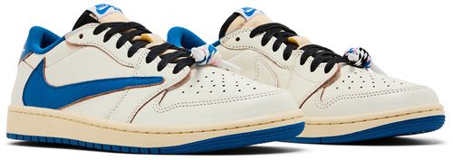 Fragment Design x Travis Scott x Air Jordan 1 Retro Low OG SP 'Sail Military Blue' 2025